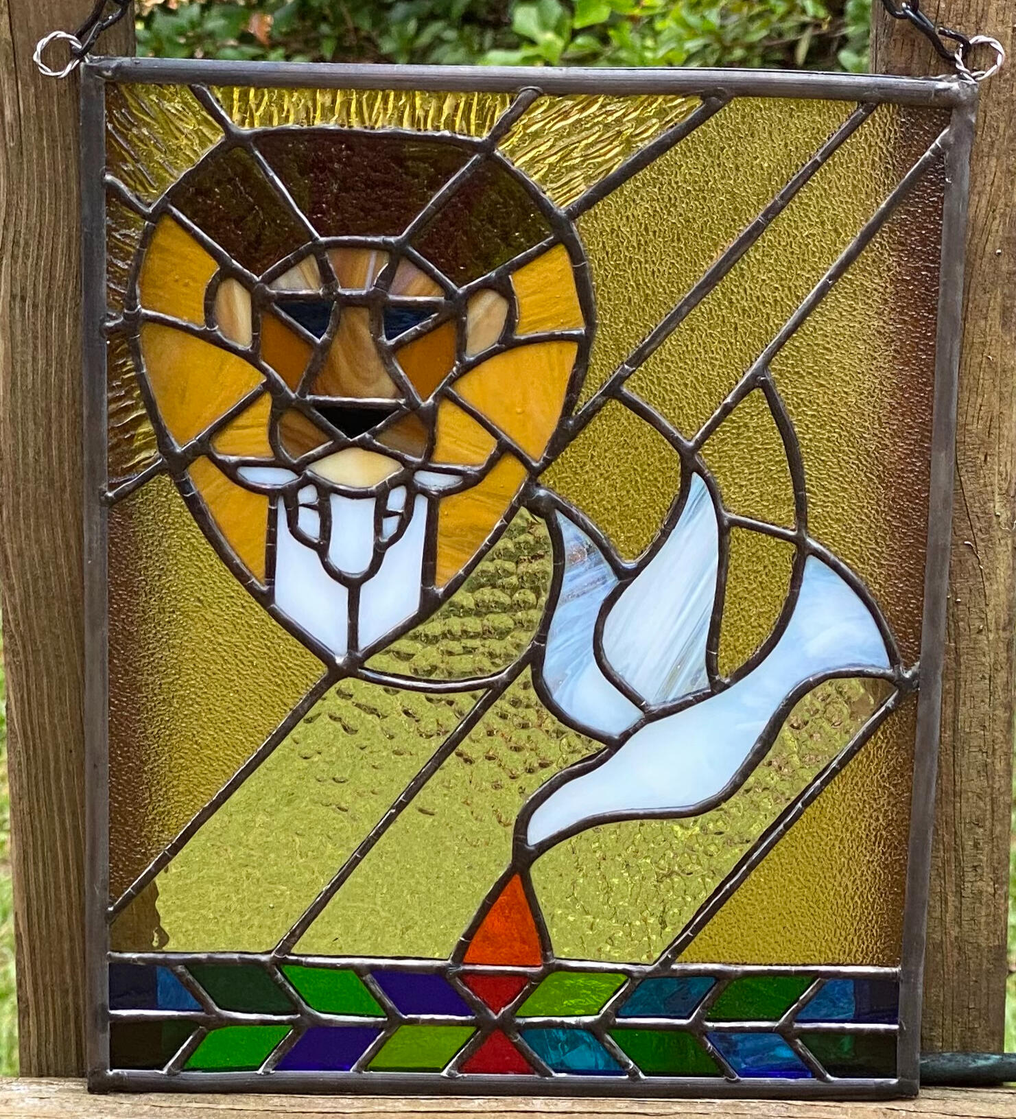 &quot;The Lion, The Lamb, and the Dove&quot; 10 x 10 in